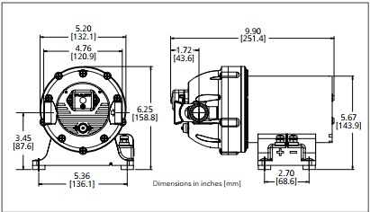 Мембранный насос Flojet Pentaflex 12V